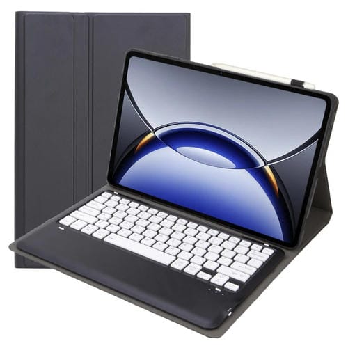 Funda de Cuero con Teclado Bluetooth Desmontable TPU Op15-A para Oppo Pad 3 12,1" (Negro Blanco)