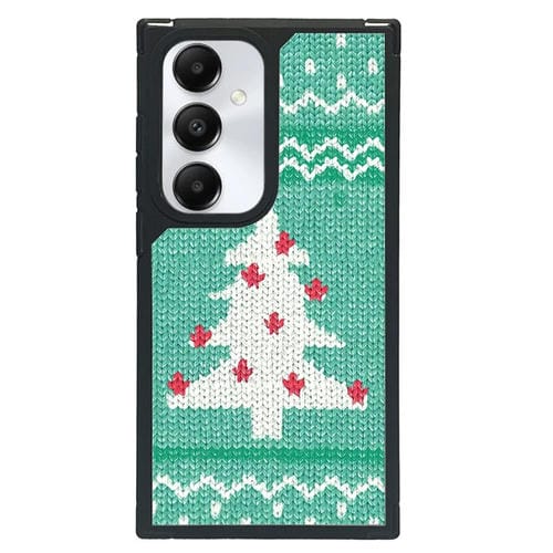 Funda para Teléfono Samsung Galaxy A55 5G Cobertura Total Diseño Árbol de Navidad Tejido
