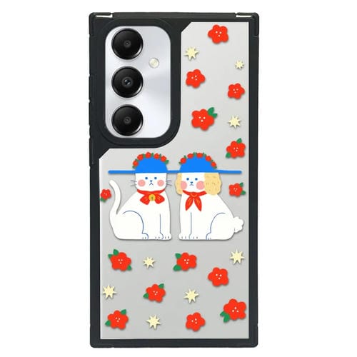 Funda para Teléfono Samsung Galaxy A05S Diseño Arte Creativo Cobertura Total (Perro con Flores Pequeñas)
