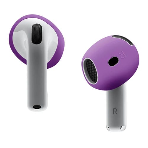 Funda Protectora para Auriculares AirPods 4 Silicona Suave (Morado)