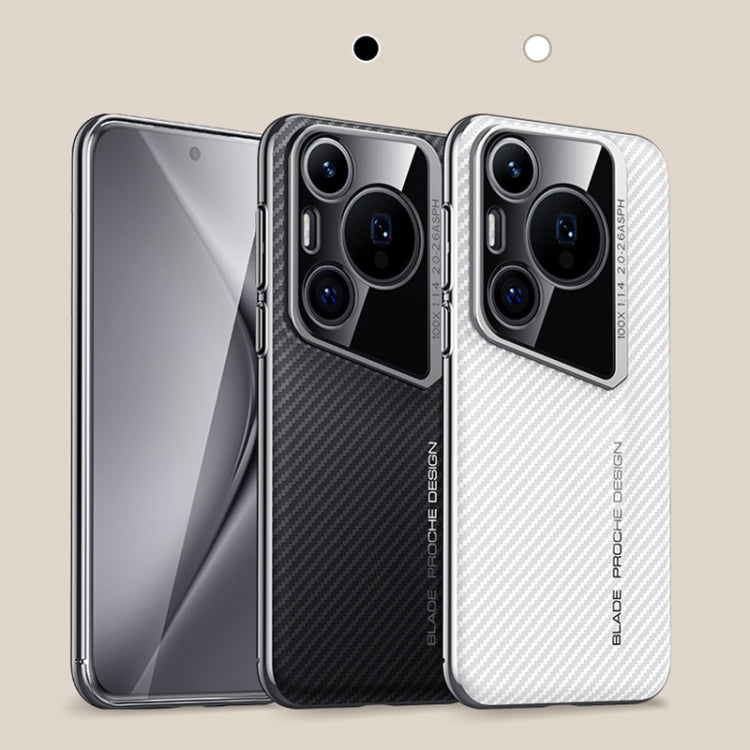 Funda para Teléfono Huawei Pura 70 Textura Fibra de Carbono PC (Negra)