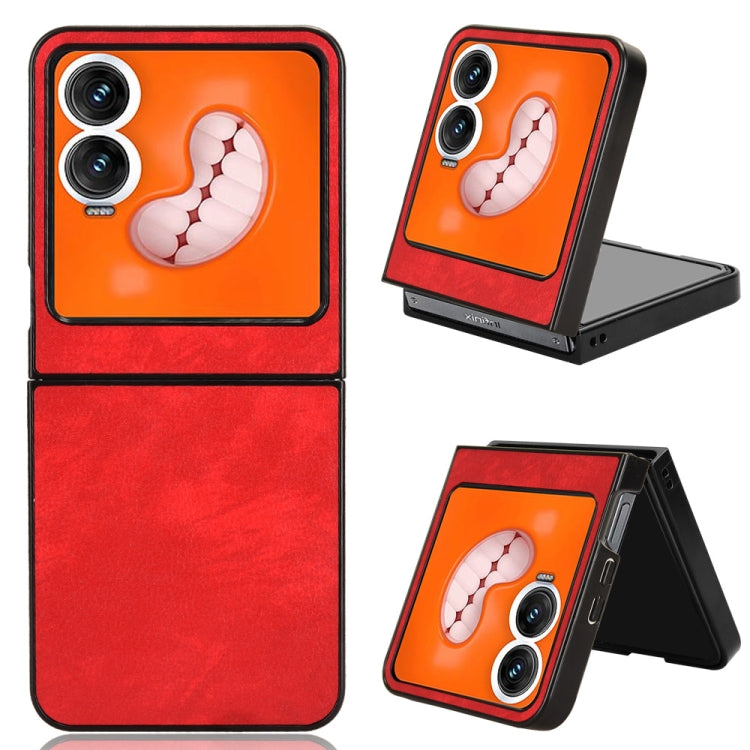 Funda Trasera Infinix Zero Flip Textura de Lichi (Roja)