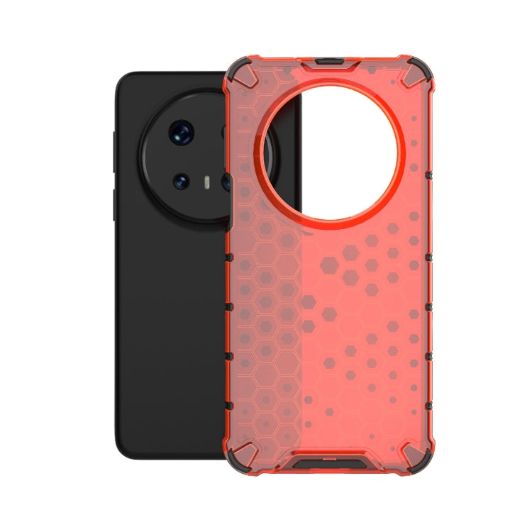 Funda para Teléfono Huawei Mate 70 5G a Prueba de Golpes con Diseño Panal de Abeja (Roja)