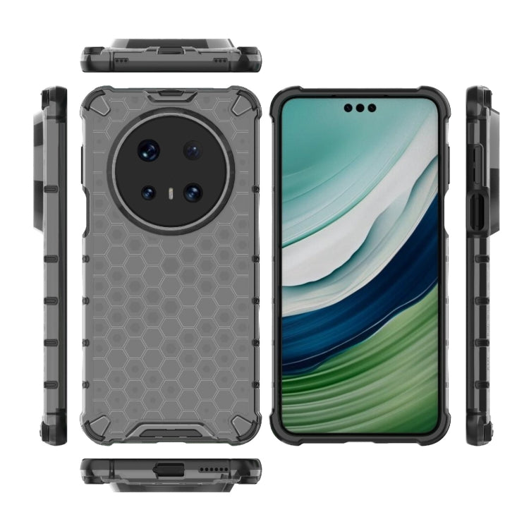 Funda para Teléfono Huawei Mate 70 Pro 5G a Prueba de Golpes con Diseño Panal de Abeja (Negra)