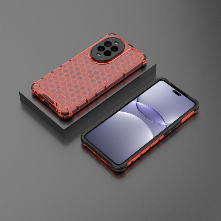 Funda para Teléfono Huawei Nova 13 Pro 5G a Prueba de Golpes con Diseño Panal de Abeja (Roja)