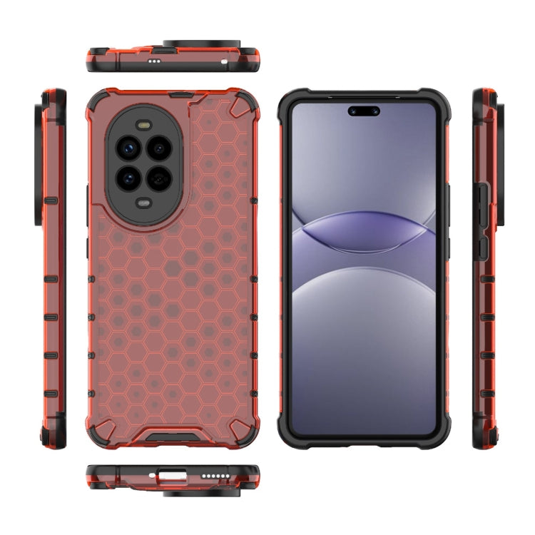 Funda para Teléfono Huawei Nova 13 Pro 5G a Prueba de Golpes con Diseño Panal de Abeja (Roja)