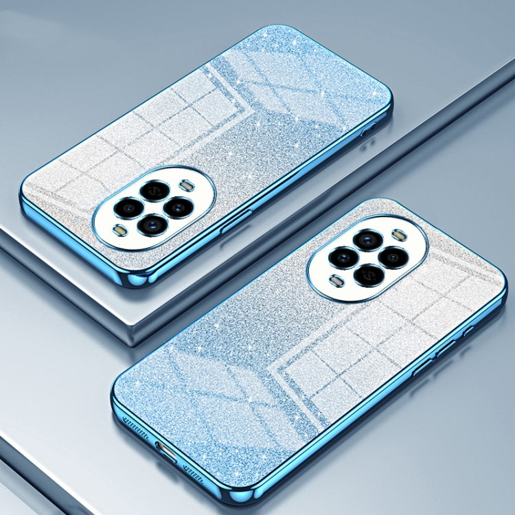 Funda para Teléfono Huawei Nova 13 Pro con Purpurina en Degradado Galvanizada (Azul)