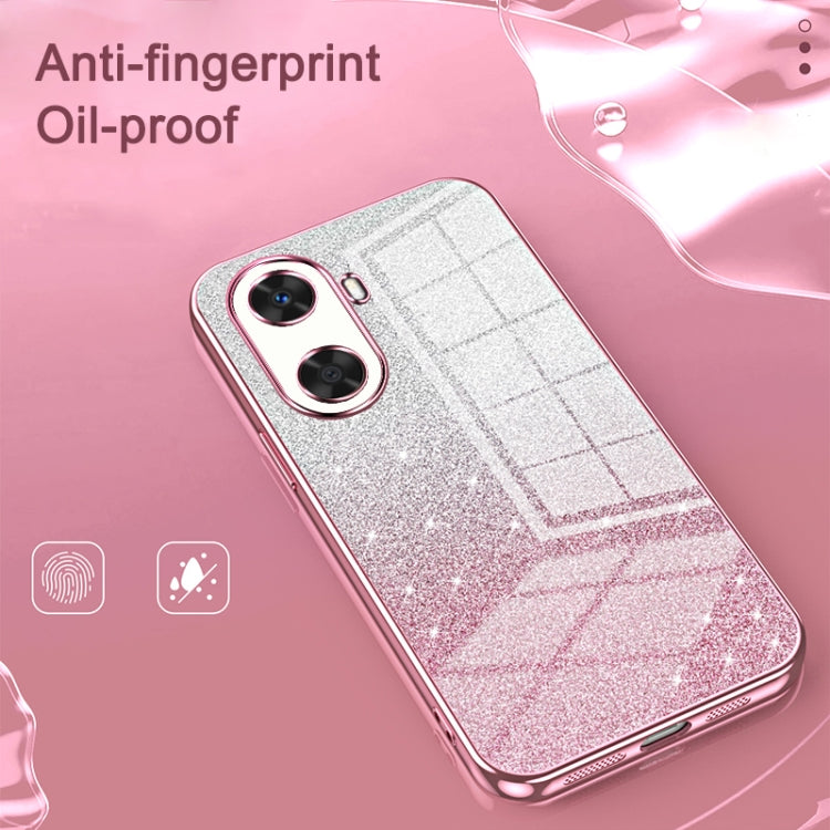 Funda para Teléfono Huawei Nova 13 Pro con Acabado Galvanizado y Purpurina Degradada (Plateada)