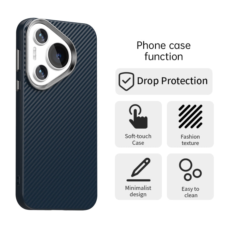 Funda para Teléfono Huawei Pura 70 Carbon Fiber Series Imd (Azul)