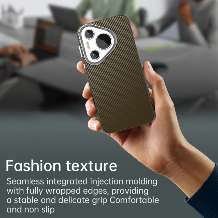 Funda para Teléfono Huawei Pura 70 Carbon Fiber Series Imd (Marrón)