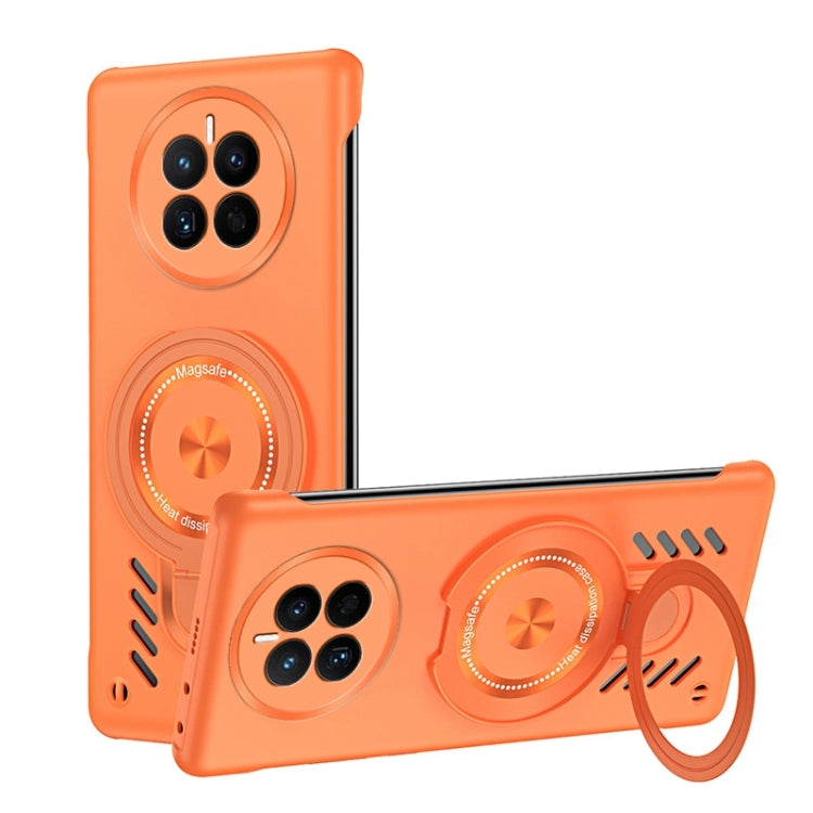 Funda para Teléfono Huawei Mate 50 Pro Ice Sense Series con Soporte Magsafe y Refrigeración de Grafeno (Naranja)