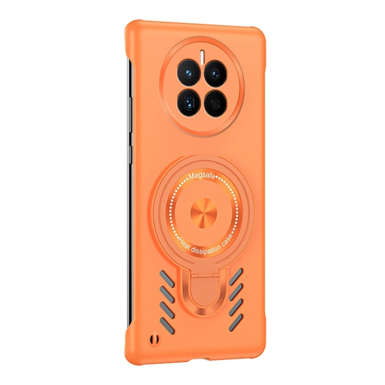 Funda para Teléfono Huawei Mate 50 Pro Ice Sense Series con Soporte Magsafe y Refrigeración de Grafeno (Naranja)