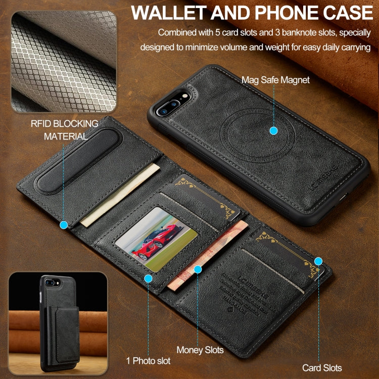 Estuche para Teléfono Lc.Imeeke L5 Series con Funda para Tarjeta Rfid Desmontable Magsafe para iPhone 16E (Negro)