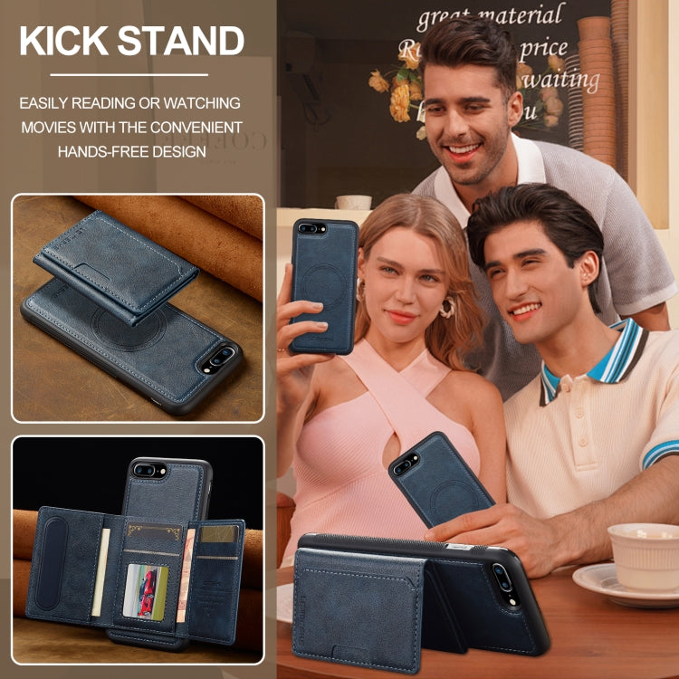 Estuche para Teléfono Lc.Imeeke L5 Series con Funda para Tarjeta Rfid Desmontable Magsafe para iPhone 16E (Azul)
