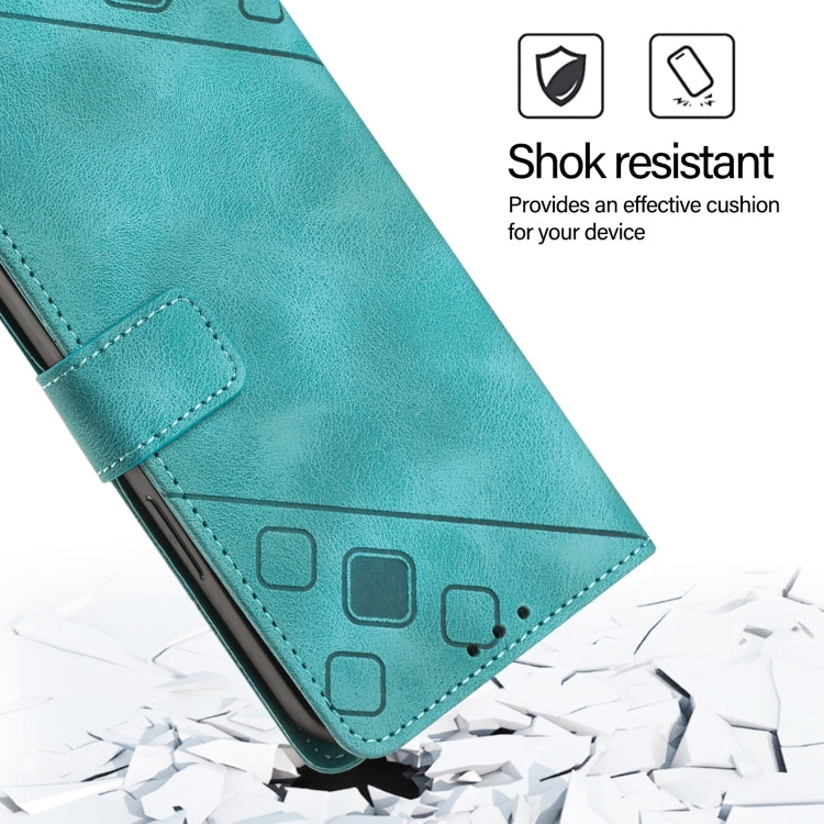 Funda de Piel con Relieve para Teléfono Cubot A20 (Verde)