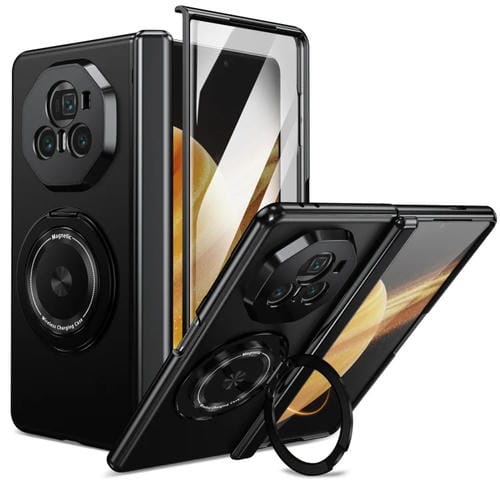 Estuche para Teléfono Honor Magic V3 con Anillo Giratorio y Plegable (Negro)