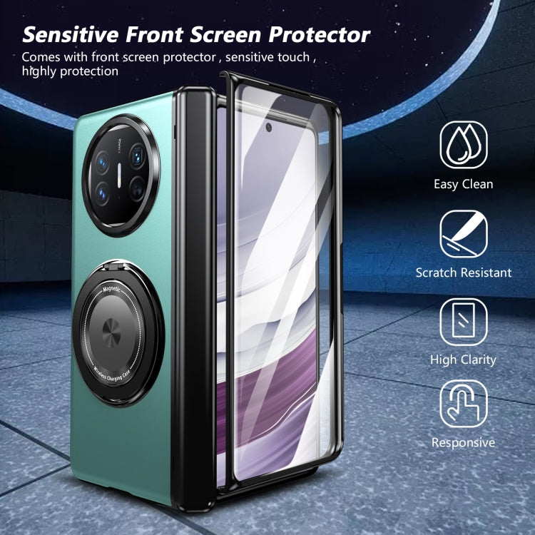 Estuche para Teléfono Huawei Mate X5 con Soporte de Anillo Giratorio y Plegable (Azul Real)