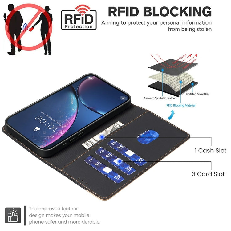 Funda de Cuero Antirrobo con Protección RFID para OnePlus 13 (Negro)