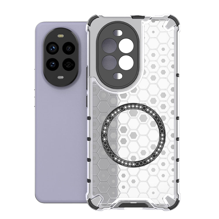Funda para Huawei Nova 13 Pro 5G con Anillo Magnético y Diseño Panal a Prueba de Golpes (Blanca)