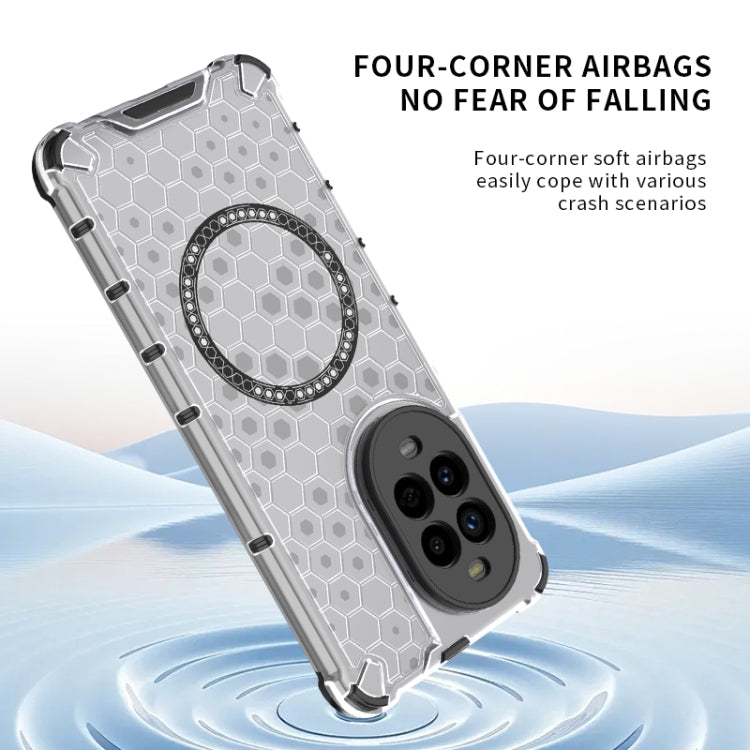 Funda para Teléfono Huawei Nova 13 Pro 5G con Anillo Magnético y Diseño Panal (Rojo)
