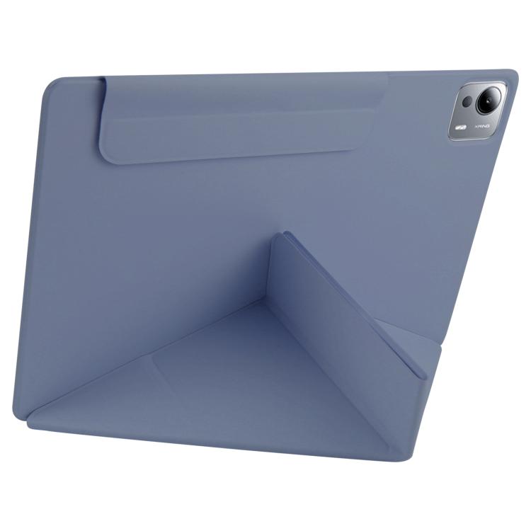 Funda de cuero con hebilla fija y deformación magnética para Xiaomi Pad 7 Ultra (morado lavanda)