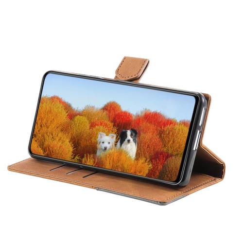 Funda de cuero con relieve TTUDRCH para Samsung Galaxy A17 5G (marrón)