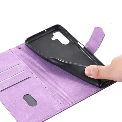Funda de cuero con relieve TTUDRCH para Samsung Galaxy A17 5G (morado)