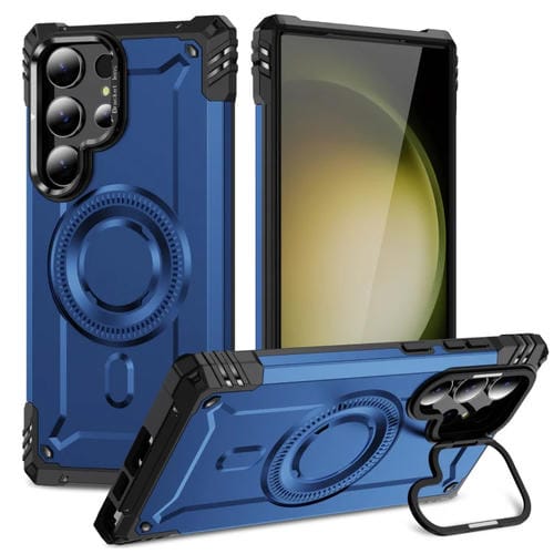 Estuche para Teléfono Samsung Galaxy S23 Ultra 5G con Soporte para Lente Magsafe (Azul)