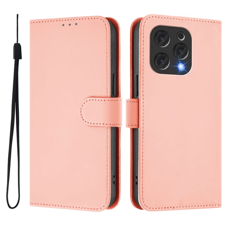 Funda de Piel Sintética con Cordón para Doogee N55 Plus (Rosa)
