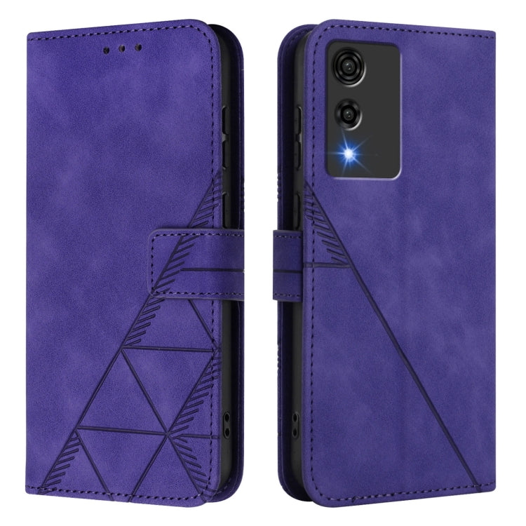 Funda de Cuero con Tapa y Relieve 3D para Cubot A10 (Morado)