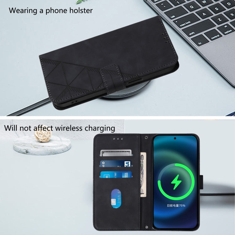 Funda de Cuero con Tapa y Relieve 3D para Cubot Note 40 (Negra)