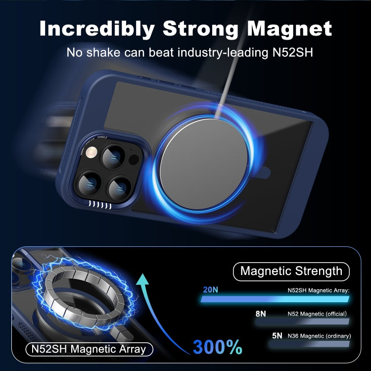 Funda para Teléfono Honeycomb Magsafe para iPhone 13 Pro (Azul Real)