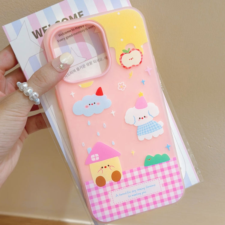 Funda híbrida TPU y PC iPhone 16 Plus Tacto Sedoso (Azul Elefante Hamburguesa)