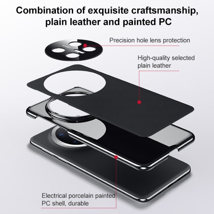 Funda de Cuero a Prueba de Golpes para Huawei Mate 70 Rs Ultimate (Morado)