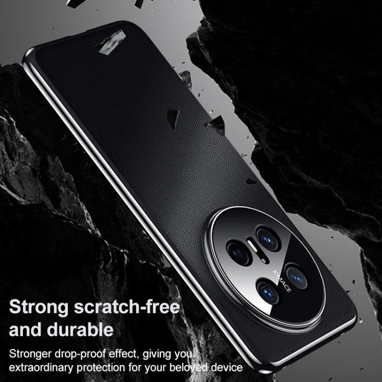 Funda de Cuero para Huawei Mate 70 Rs Ultimate a Prueba de Golpes (Gris)