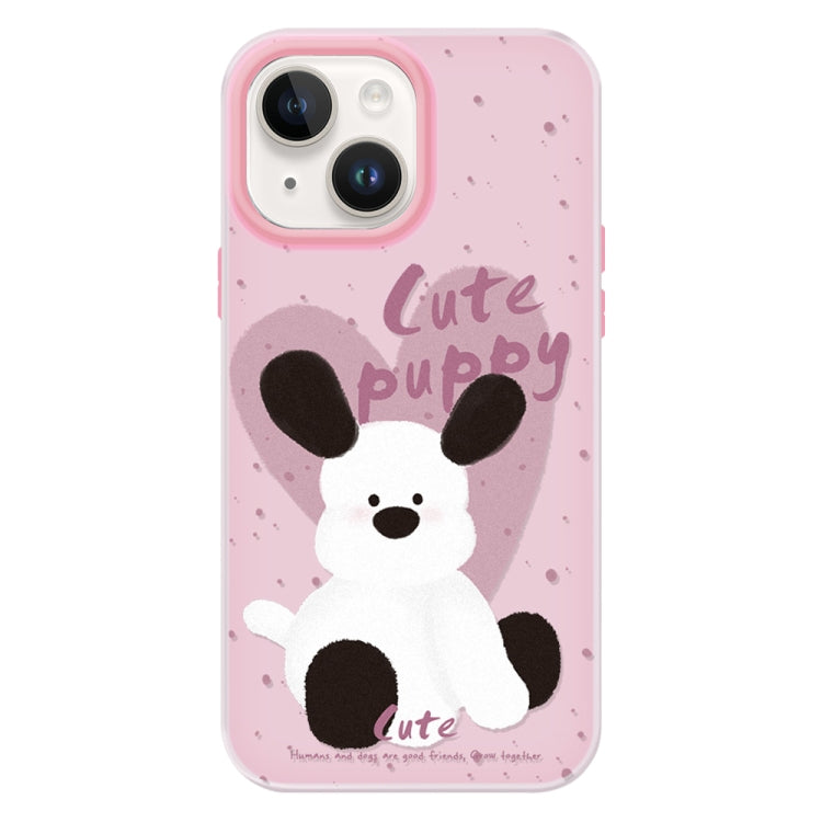Funda híbrida TPU y PC con Tacto de Piel para iPhone 14 (Rosa)