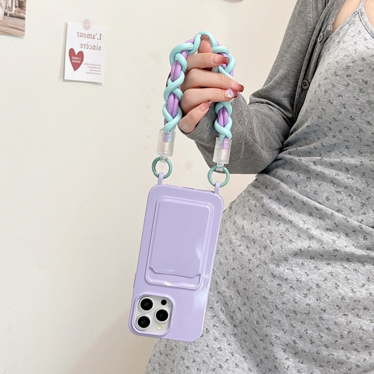 Estuche para Teléfono Dopamina para iPhone 13 Pro con Ranura para Tarjeta y Cordón (Rosa)