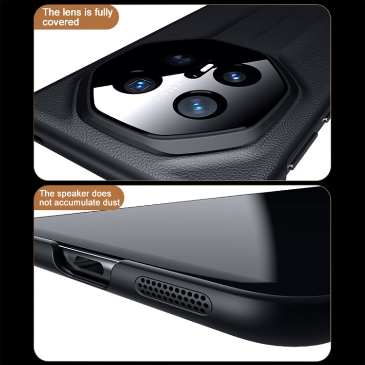 Funda de Cuero Híbrida Huawei Mate 70 Pro con Diseño Imitación Ultimate PC (Gris)