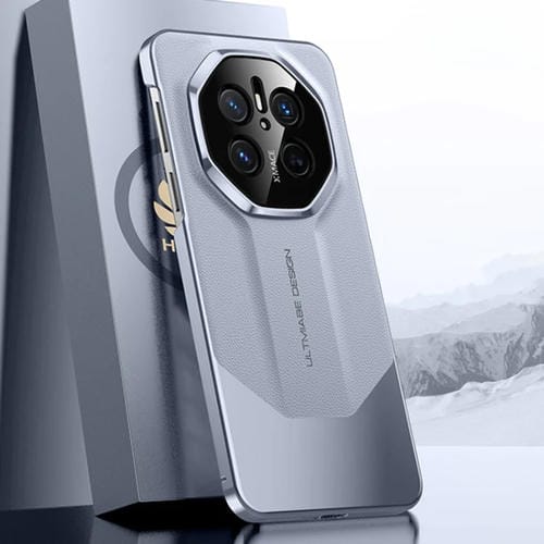 Estuche para Teléfono Huawei Mate 70 Diseño Imitación Platino Galvanizado (Morado)