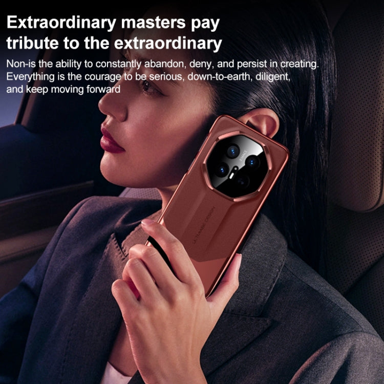 Funda para Teléfono Huawei Mate 70 Pro Diseño Imitación Galvanizada de Platino (Morada)