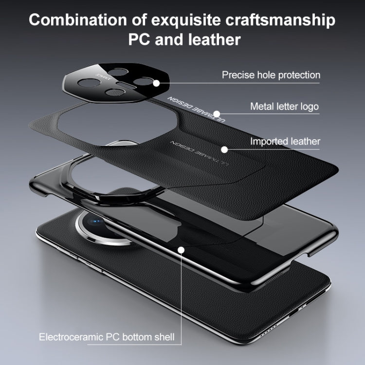 Estuche para Teléfono Huawei Mate 70 Rs Ultimate con Imitación Galvanizada y Diseño Ultimate (Verde)
