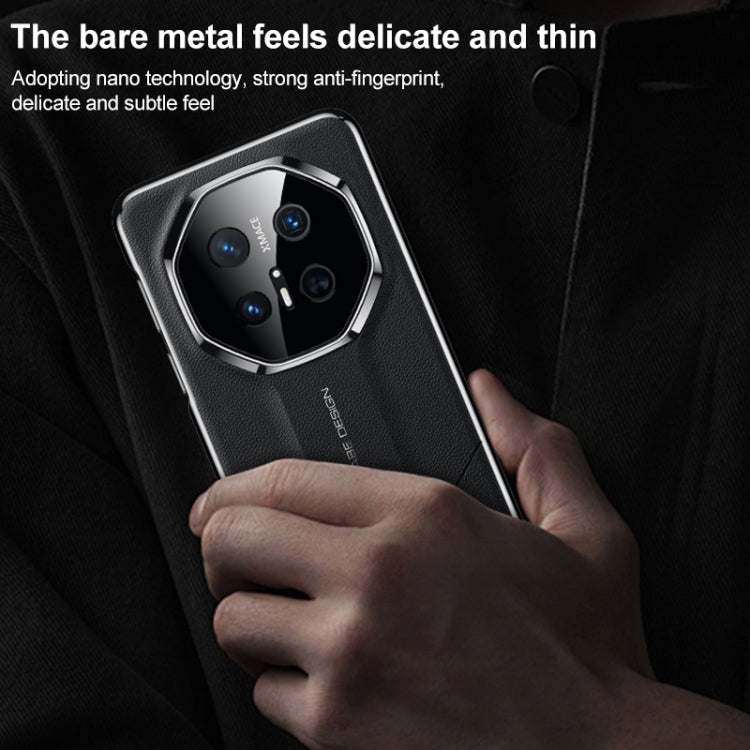 Estuche para Teléfono Huawei Mate 70 Rs Ultimate con Imitación Galvanizada y Diseño Ultimate (Verde)