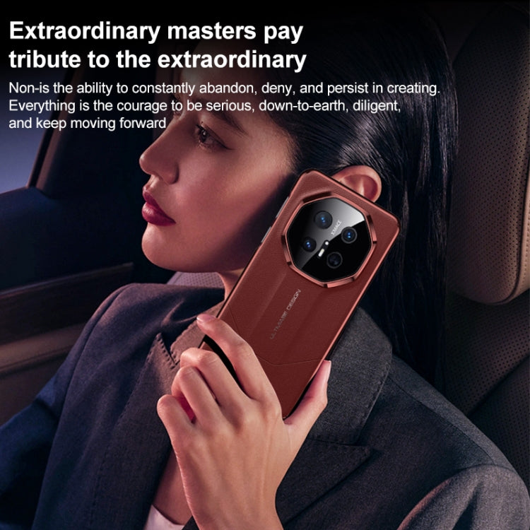 Estuche para Teléfono Huawei Mate 70 Rs Ultimate con Imitación Galvanizada y Diseño Ultimate (Verde)