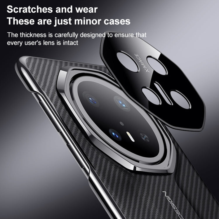 Funda para Teléfono Huawei Mate 70 Rs Ultimate con Imitación de Fibra de Carbono y Diseño Exclusivo (Negra)