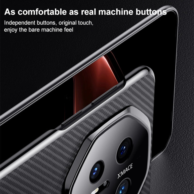 Funda para Teléfono Huawei Mate 70 Rs Ultimate con Imitación de Fibra de Carbono y Diseño Exclusivo (Negra)
