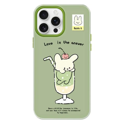 Funda híbrida TPU y PC iPhone 12 Pro Tacto Sedoso (Verde Taza de Perro)