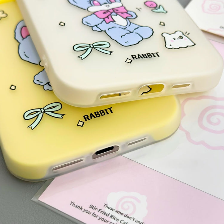 Funda híbrida TPU y PC iPhone 12 Canasta de Perros Blanca