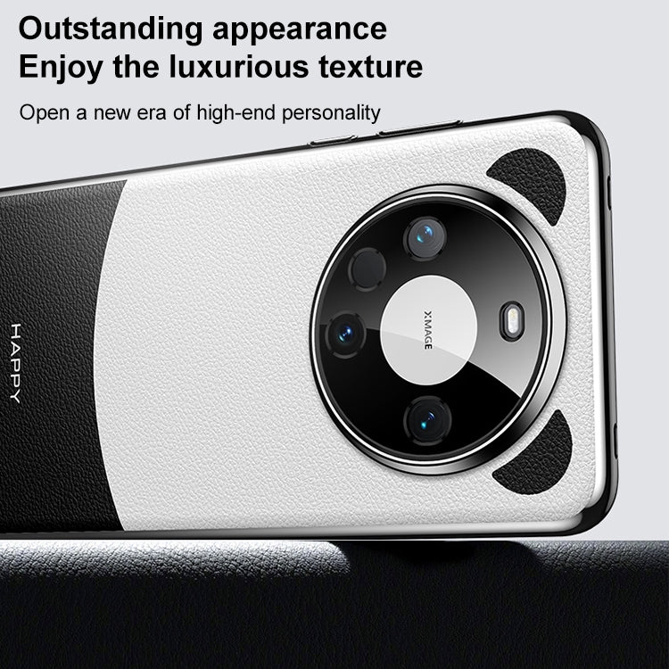 Funda de Cuero Huawei Mate 70 Pro Panda 2 para Teléfono (Negro y Blanco)