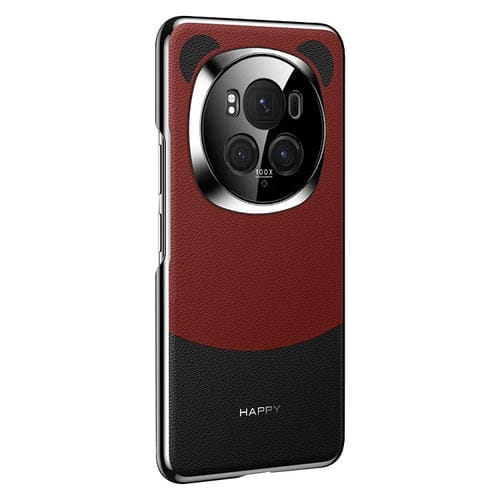 Funda de Cuero para Teléfono Panda 2 para PC y Honor Magic6 Pro (Negro y Rojo)