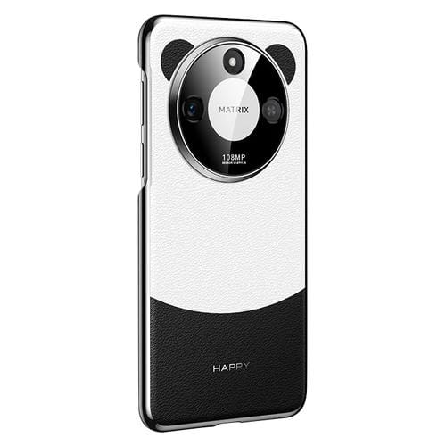 Funda de Cuero con Diseño de Panda 2 para Honor X60 (Negro y Blanco)